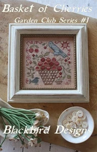 Basket of Cherries by Blackbird Designs patrón punto de cruz - Imagen 1 de 1