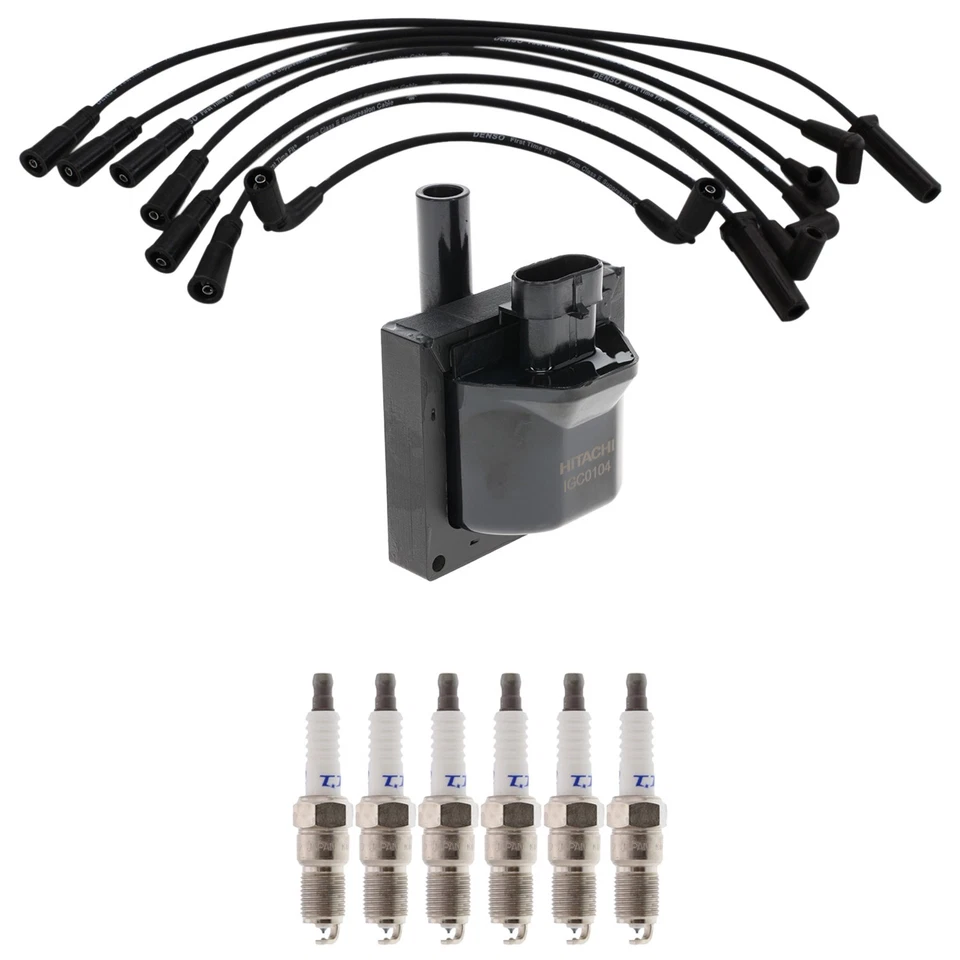 Kit de juego de bujías y cables Hitachi Ignition Coil Denso 6 Platinum TT para Astro V6 Foto 1 de 1