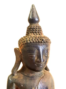 Antike Bronze Maravijaya Buddha-Statue aus Burma, 18.Jahrhundert - #35 - Picture 1 of 9