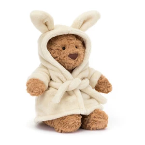 Bartholomew Bear Bathrobe Kids Girls Valentine's Gifts Jelly Cat Plush Cute Toys - Picture 1 of 3