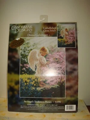Candamar Designs An Angel's Tenderness Picture Cross Stitch Stocking Kit - Image 1 of 4