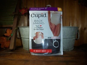 CUPID LADIES WOMENS HI WAIST BRIEF WAIST SHAPER SIZE MED 28-30 INCH BLACK NEW - Picture 1 of 2