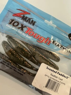 Z-Man Perfumado PaddlerZ 4 pulgadas Plástico Suave Paleta Cola Swimbait - SAPO ROJO Foto 1 de 4