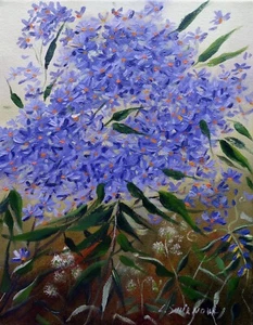 Fatto a mano Olio su tela ORIGINALE Natura Paesaggio Fiori Idea Regalo - Foto 1 di 2