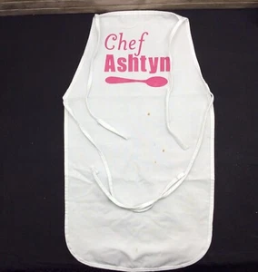Child's White Chef Apron "Chef Ashtyn" Baking Crafts - Picture 1 of 5