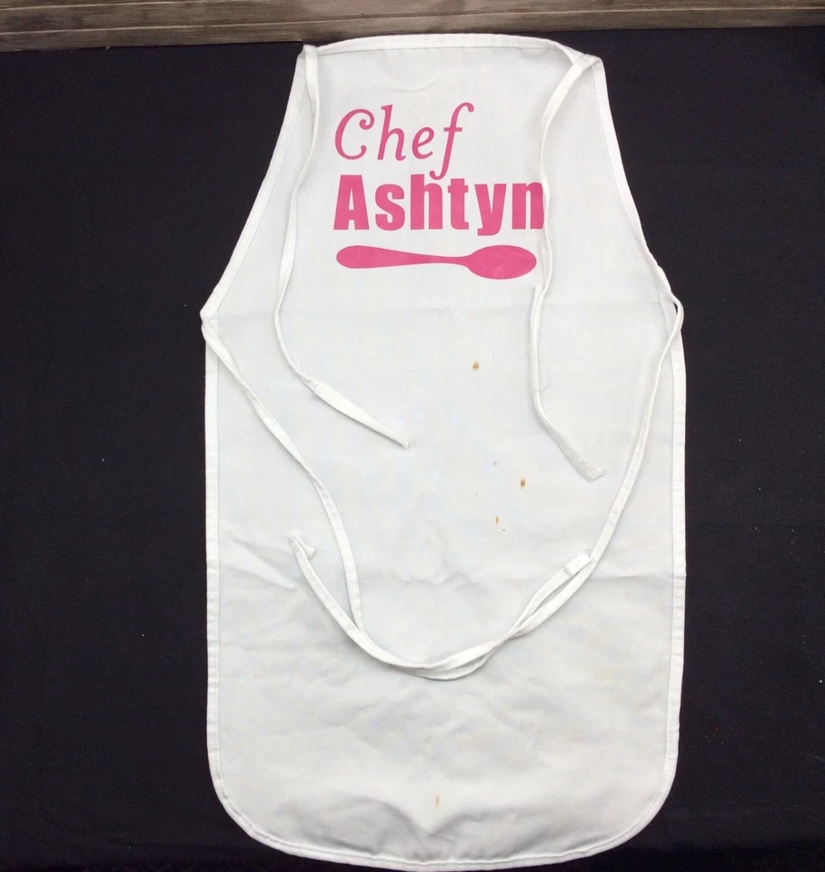 Child's White Chef Apron "Chef Ashtyn" Baking Crafts - Image 1 of 4