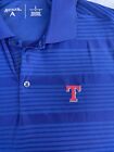 Texas Rangers Antigua Men's Striped Polo Shirt Blue Size L