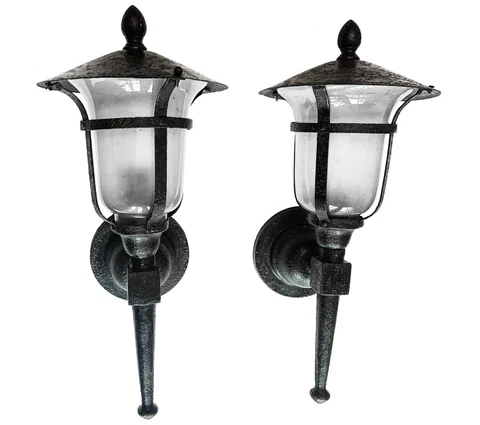 Pair Antique Arts and Crafts Sconces Early 1900s Original Shades Cover