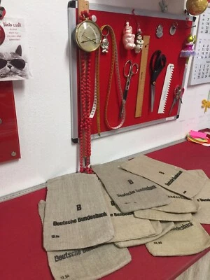 50x Original Bundesbank Geldsäcke / Münzensäcke B  ( Natürlich leer!!!!) Vintage - Bild 1 von 4