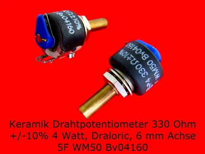 Draht Potentiometer 330 Ohm 4 W Dralowid Draloric Electroni Bauelemente - Bild 1 von 4