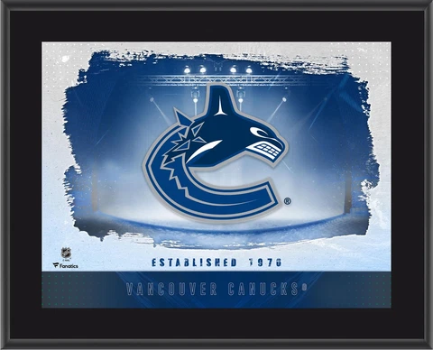 Vancouver Canucks 10.5" x 13" Sublimated Horizontal Team Logo Plaque Cover