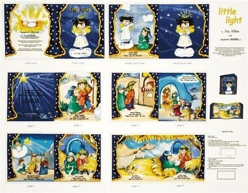 Panel de libro suave Little Light tela de algodón azul Foto 1 de 1