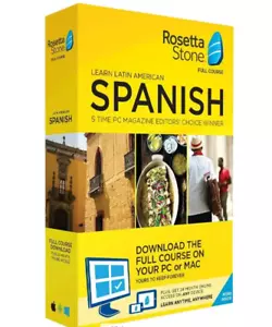 Rosetta Stone Full Course PC/MAC Software Latin America SPANISH ~ Genuine - Picture 1 of 1