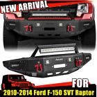 Steel Front Bumper W Winch Plate And Led For 2010 2014 Ford F 150 Svt Raptor Black