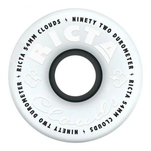 Ricta Wheels Clouds Skateboard Wheels 92A White Black 52mm - Picture 1 of 5