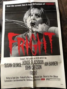 Fright (1972) Vintage Original 1-SH Movie Poster 27x41" Rare Horror Slasher - Bild 1 von 2