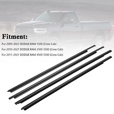 Weatherstrip Window Seal Belt Pour Dodge Ram 1500 2500 3500 4500 5500 2009-2021 - Photo 1/4