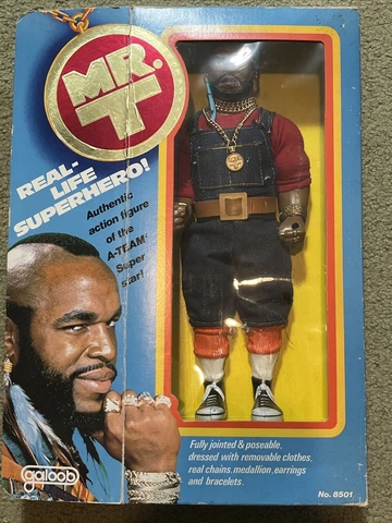 Vintage 1983 Galoob Mr. T A-Team B.A.Baracus 12" Action Figure Doll new with Box Cover