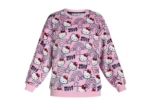 Hello Kitty Womens Plush Graphic Character Plush Fleece Sweatshirt XL Pink - Picture 1 of 10