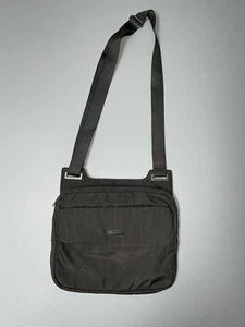Baggallini Gray Crossbody Flap Bag 100% Polyester Pre-Owned Lightweight Travel - Picture 1 of 4