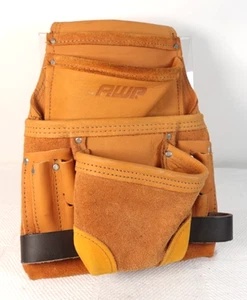 Bolsa de herramientas de cuero clásica AWP hecha a mano de cuero de grano superior premium compatible... - Imagen 1 de 4
