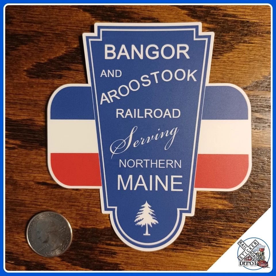 Pegatina vinilo troquelado laminado Bangor & Aroostook Railroad Foto 1 de 1