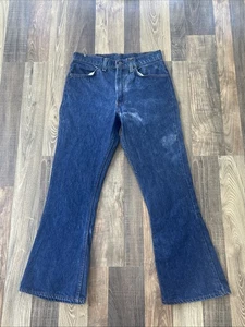 Levi’s 646-0217 Flare Bottom Blue Jeans Orange Tab size W28 L27 Vintage - Picture 1 of 16