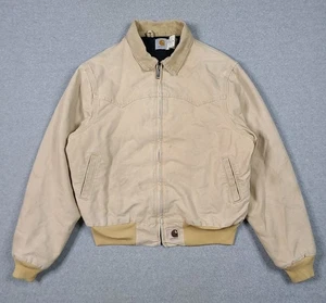 Vintage Carhartt Canvas Jacket Mens Size L J14 WET Santa Fe Quilt Lined Western - Picture 1 of 12