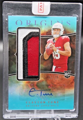2023 Panini Origins Clayton Tune Rookie Jumbo Jersey Auto RPA RC RJJA-CTU /25 - Image 1 of 3