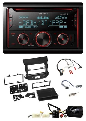 Pioneer 2DIN DAB Lenkrad Bluetooth USB CD Autoradio für Mitsubishi 2007-2010 Out - Bild 1 von 4
