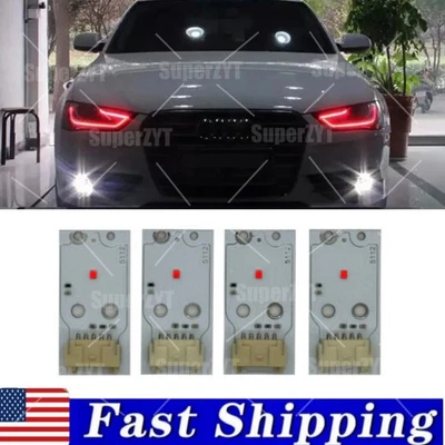 Placas LED DRL Angel Eye rojas para Audi A4 Quattro S4 B8 2013-2016 faros de xenón Foto 1 de 3