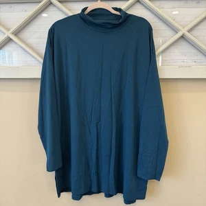J Jill  Luxe Supima High Low Turtleneck Tunic Top Large Tall - Picture 1 of 7