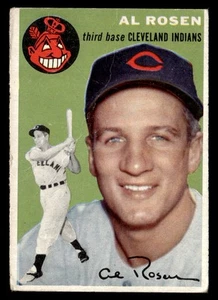 Al Rosen 1954 Topps Card #15 Cleveland Indians (Creases) - Picture 1 of 2