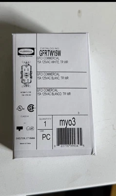 Receptáculo de salida de seguridad 2 piezas 15A AMP GFCI GFI con placa de pared - listado ETL TR WR Foto 1 de 2