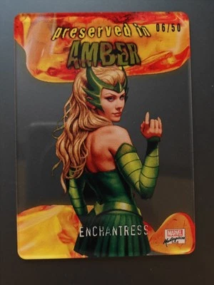 2022 Marvel Masterpieces #PA-24 Enchantress Preserved In Amber 06/50 - Image 1 of 2