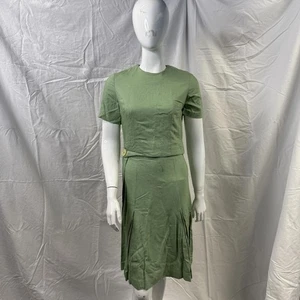 Vintage Alison Ayres grünes Wackelkleid Faltenrock Midcentury 50er S - Bild 1 von 15