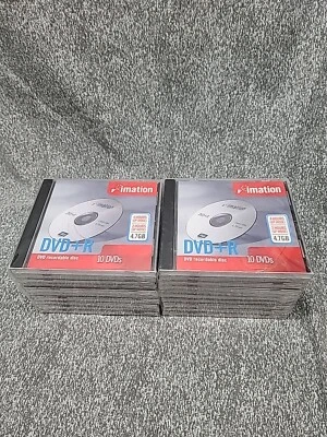2 New Imation DVD+R Recordable Discs 10 Pak  DVDs Sealed - Image 1 of 4