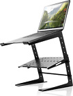 Pyle Portable Adjustable Laptop Stand - 6.3 to 10.9 Inch Standing Table Black 