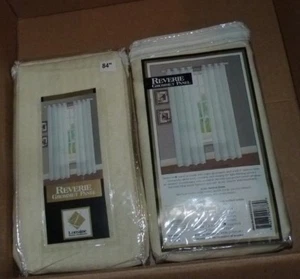 NEW REVERIE Grommet Panel Set of 2 pair 60" X 84" Eggshell NEW NIP A02 - Picture 1 of 1