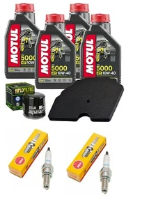 KIT TAGLIANDO 4L MOTUL 5000 10W40 FILTRO ARIA/OLIO/CANDELE per BENELLI TRK 502 X - Imagen 1 de 2