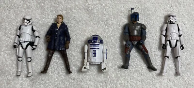 Figuras de acción Star Wars R2D2 Han Solo Stormtroopers (2) Jango Fett 4" Foto 1 de 4