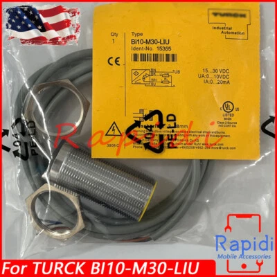 NEW For TURCK BI10-M30-LIU 15-30VDC 0-20mA 3-8mm Inductive Proximity Sensor - Image 1 of 4