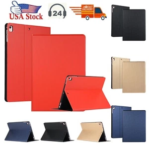 For iPad 7th 8/ 9th 10th 11th Gen & A16 PU Leather Smart Stand Folio Case Cover - Picture 1 of 24