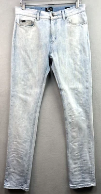 RVCA Jeans Rockers Skinny Tapered Denim Size 30/31 Light Wash Zip Fly - Image 1 of 4