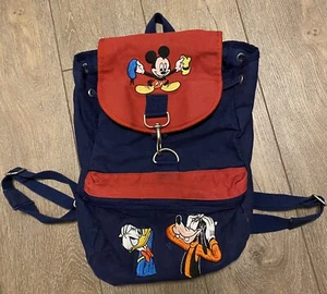 WALT DISNEY WORLD character Backpack The Disney Store Blue/Red - Picture 1 of 4