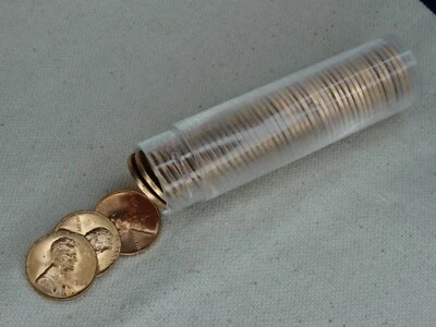 1964 Lincoln Memorial Cent Roll US Mint 1C Plastic Tube Penny 50 Coins - Image 1 of 2