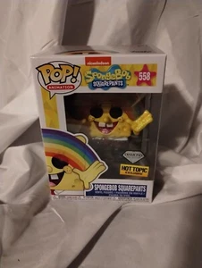 Spongebob Squarepants Diamond Glitter Hot Topic #558 Funko Pop W/ Protector - Picture 1 of 6
