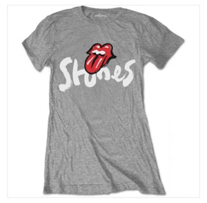 The Rolling Stones Grey T Shirt Womens Gig Concert Festival Ladies Top Small - Picture 1 of 5