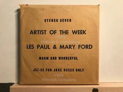 LES PAUL MARY FORD 1962 Warm And Wonderful 33 45 7" Jukebox Promo LP Set | 1of1 - Image 1 of 4
