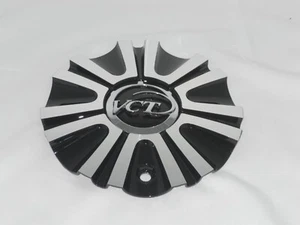 VCT Wheels Mancini 208-2090/2295-AL Black Machined Wheel Center Cap - Picture 1 of 3